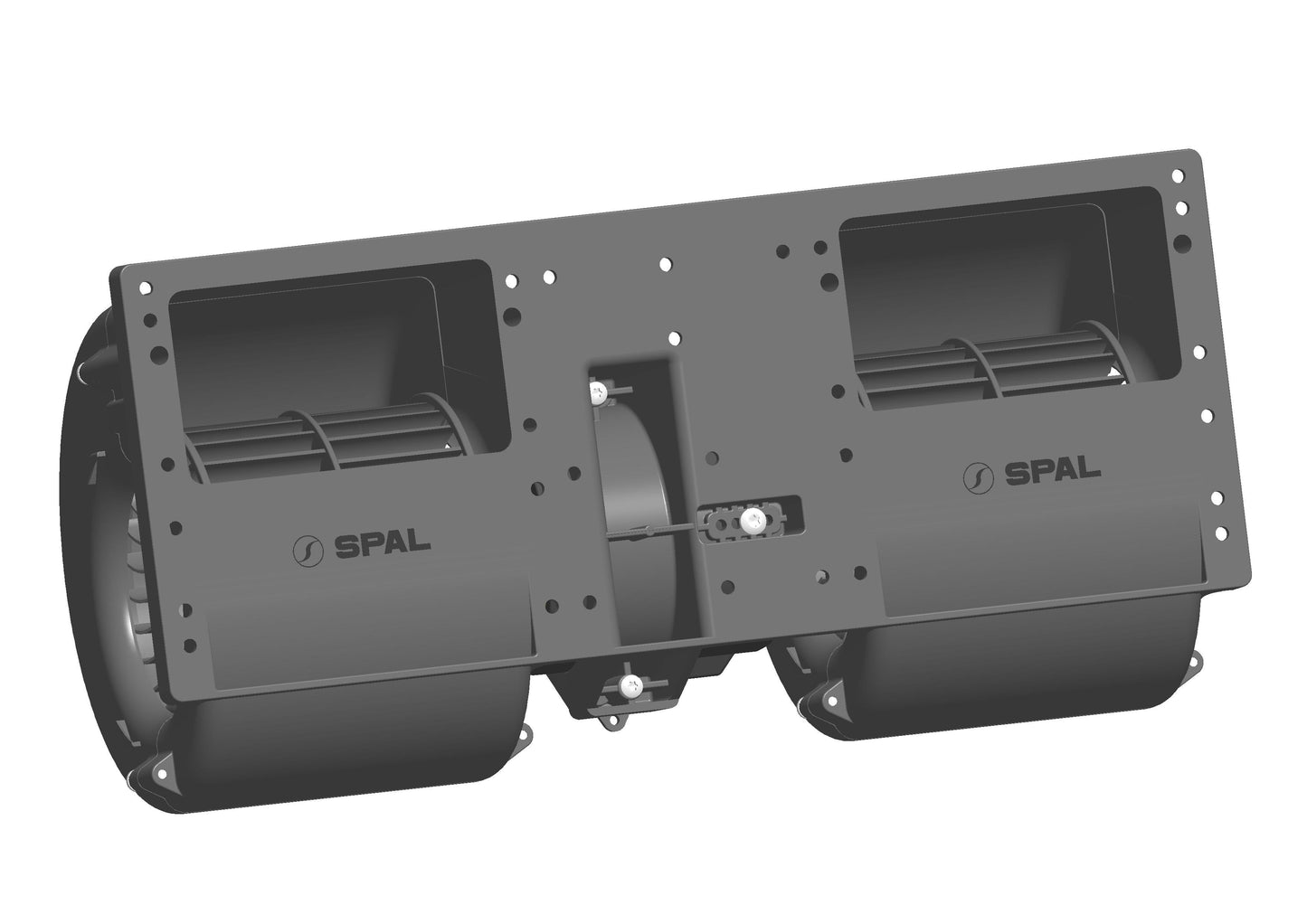 SPAL Dubbele Radiaalventilator 12V, 1 Snelheid | 006-A54 2C-22